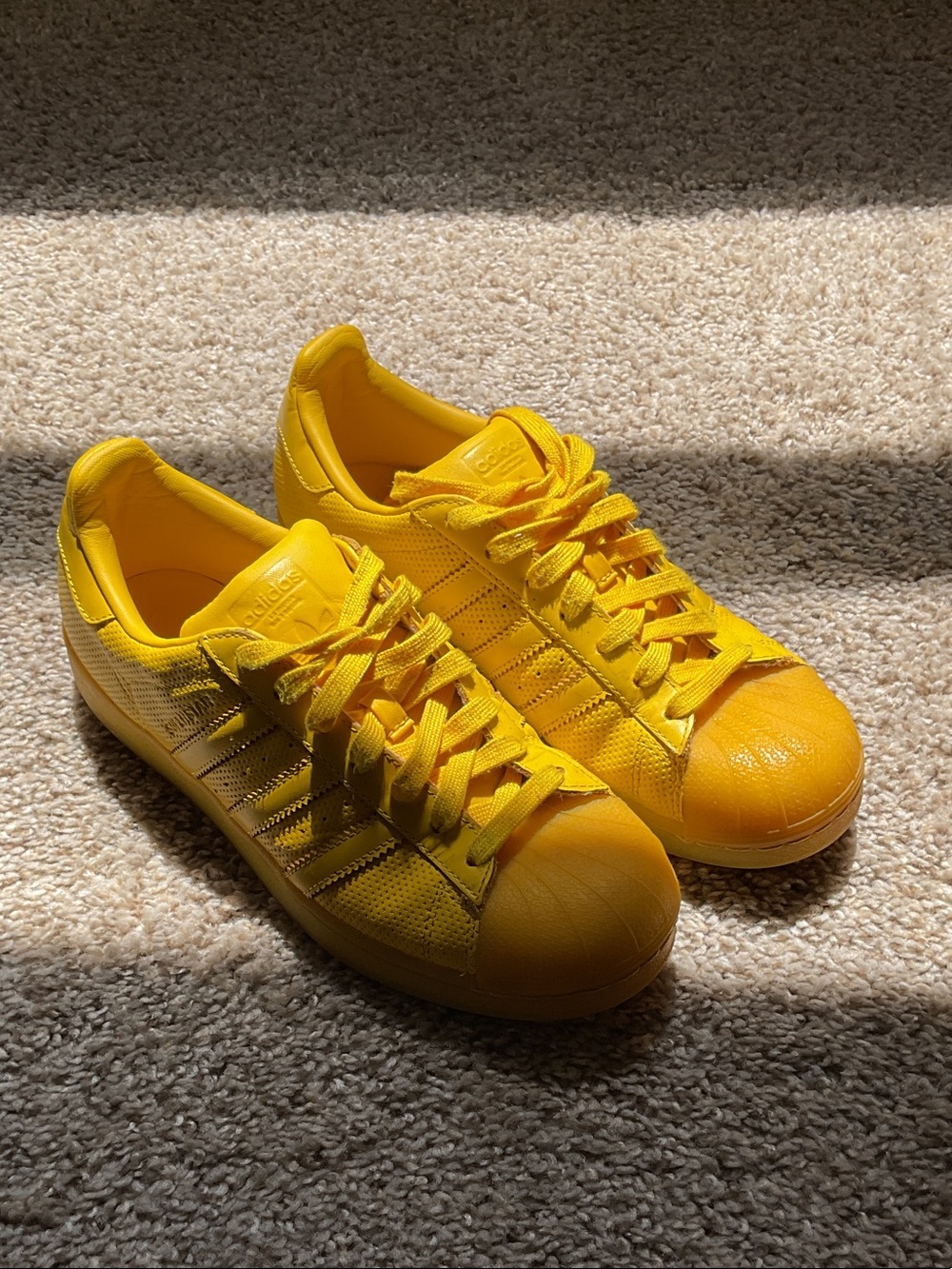Adidas Superstars Yellow Classic Sneakers